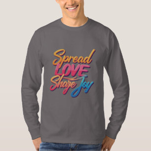 Camiseta "Difundir amor, compartir alegría" palabra motivac