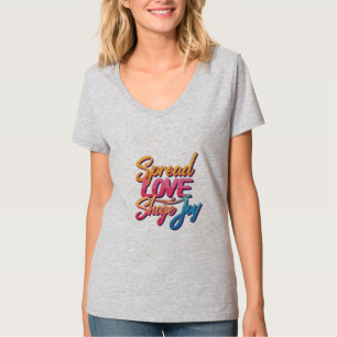 Camiseta "Difundir amor, compartir alegría" palabras motiva