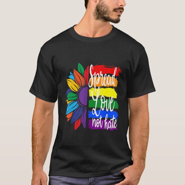 Camiseta Difundir amor no odio, ORGULLO LGBT (Anverso)