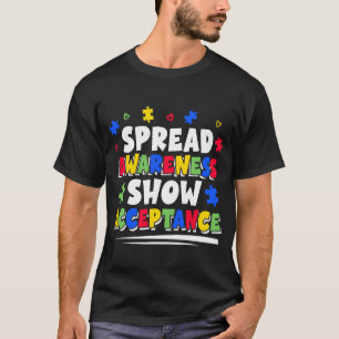 Camiseta Difundir Conciencia Mostrar Aceptación Conciencia 