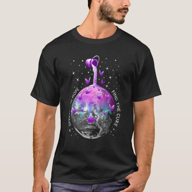 Camiseta Difundir Conciencia sobre Leiomiosarcoma Mariposa  (Anverso)