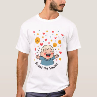 Camiseta Difundir las sonrisas - Personalizado de Doodle li