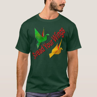 Camiseta Difundir sus alas Aves de Origami