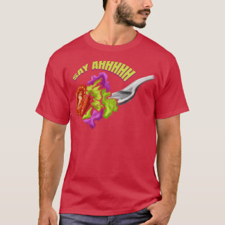 Camiseta Diga Horquilla Ahhhh Con Vegetales Para Vegan