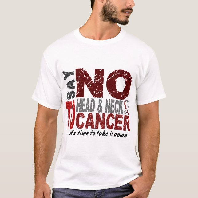 Camiseta Diga NO al cáncer de cabeza y cuello 1 (Anverso)
