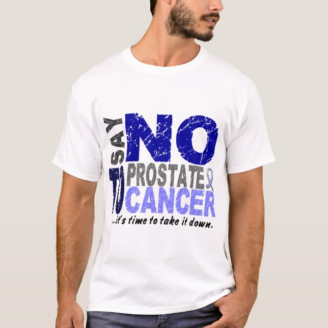 Camiseta Diga NO al cáncer de próstata 1 (Anverso)