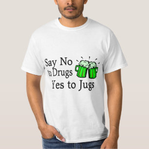 Camiseta Diga no al día verde del St Patricks de la cervez