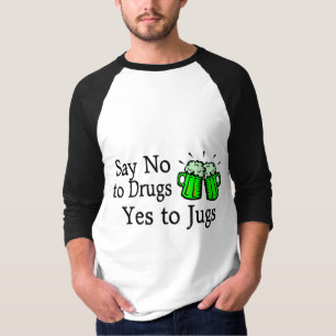 Camiseta Diga no al día verde del St Patricks de la cervez