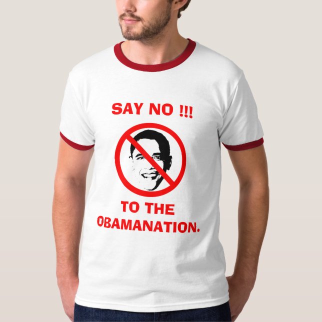 Camiseta Diga no al Obamantion (Anverso)