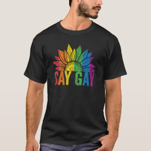 Camiseta Diga que el girasol gay diga transexual Orgulloso