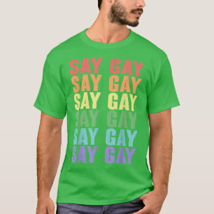 Camiseta Digamos homosexual comunidad LGBT colorida color a