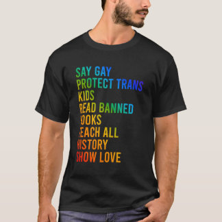 Camiseta Digamos lectura gay del libro prohibido Enseñar to