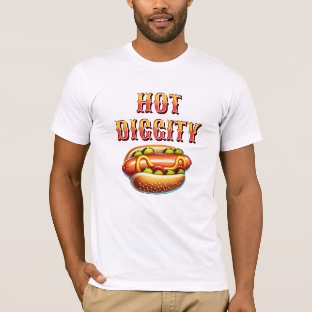Camiseta Digancia caliente | Retro Hot dog (Anverso)