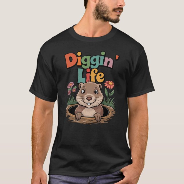 Camiseta Diggin’ Life Funny Gopher (Anverso)