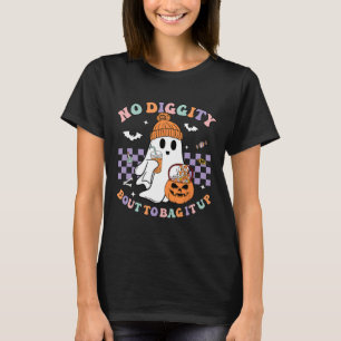 Camiseta Diggity Bout To Bag It Up Ghost Halloween Kid