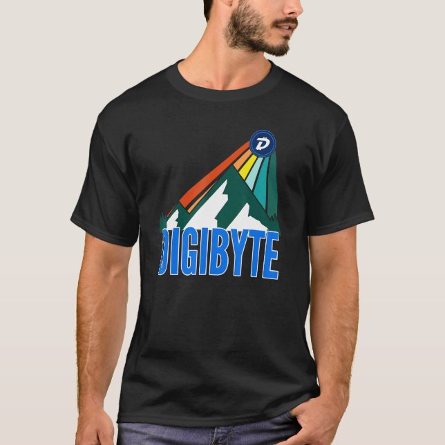 Camiseta Digibyte Dgb Crypto Mountain Sun Rays Cryptocurren (Anverso)