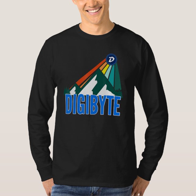 Camiseta Digibyte Dgb Crypto Mountain Sun Rays Cryptocurren (Anverso)