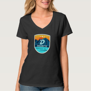 Camiseta Digibyte Dgb Montaña Badge Cripto Moneda Sunris