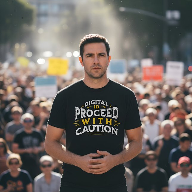 Camiseta Digital ID: Proceed With Caution (Subido por el creador)