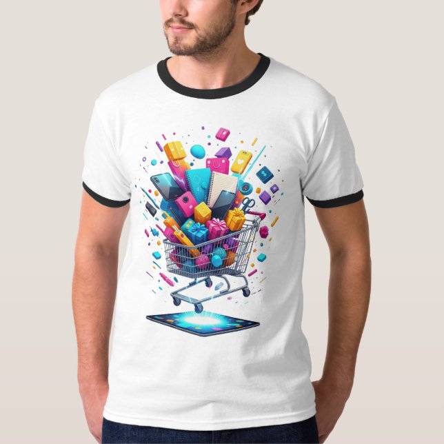 Camiseta Digital Rush – Shopping Cart Blast Tee (Anverso)