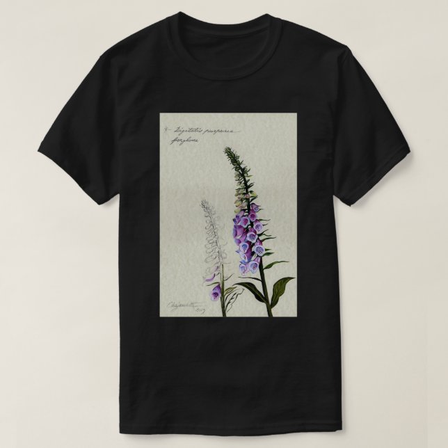 Camiseta Digitalis purpurea Foxglove (Diseño del anverso)