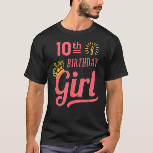 Camiseta Dígito doble de 10 años 10 años gir de corona de c