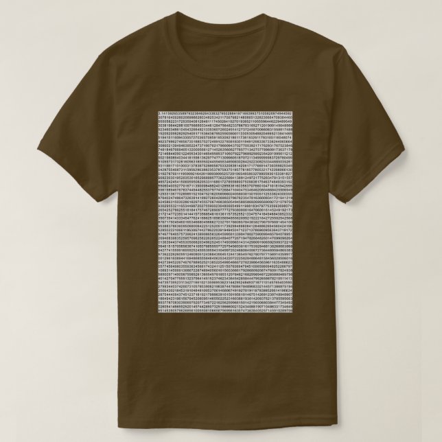 Camiseta dígitos de Pi (Diseño del anverso)