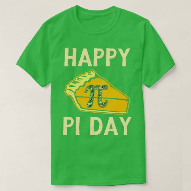 Camiseta Dígitos de Pi Day de Pi Camo Feliz Día Pi Mathemm (Diseño del anverso)