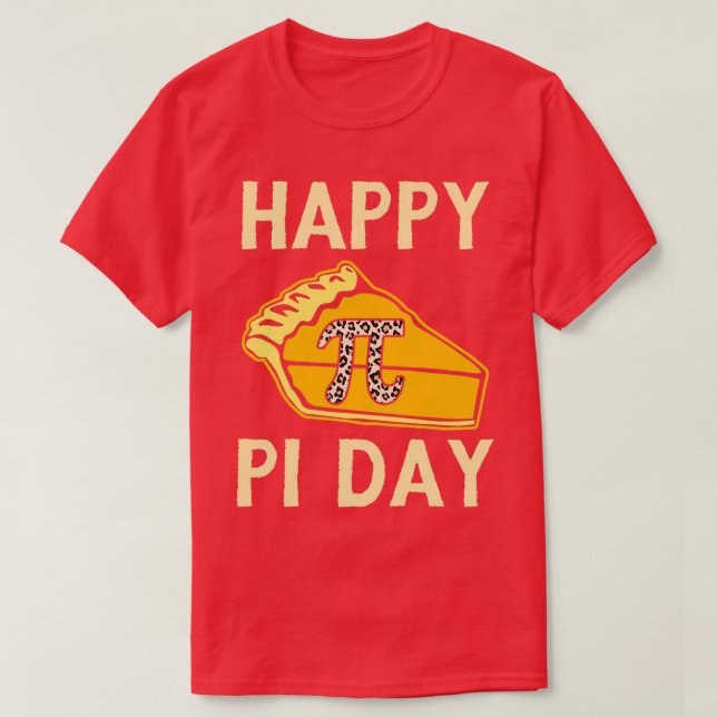 Camiseta Dígitos de Pi Day de Pi Leopard Happy Pi Day Mathe (Diseño del anverso)