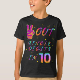 Camiseta Dígitos únicos de paz de 10 años