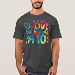 Camiseta Dígitos únicos de paz de 10 años de edad tinte B