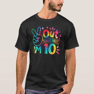 Camiseta Dígitos únicos de paz de 10 años de edad tinte B