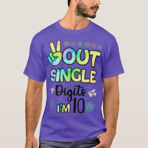 Camiseta Dígitos únicos de Peace Out Im 10 niños (2)