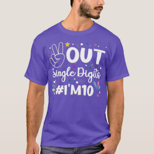 Camiseta Dígitos únicos de Peace Out Im 10 niños (8)