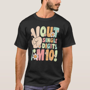 Camiseta Digitos únicos de Peace Out Soy 10 Niños de fiesta