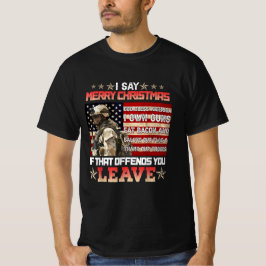 Camiseta Digo Feliz Navidad Dios bendiga a Estados Unidos