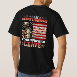 Camiseta Digo Feliz Navidad Dios bendiga a Estados Unidos