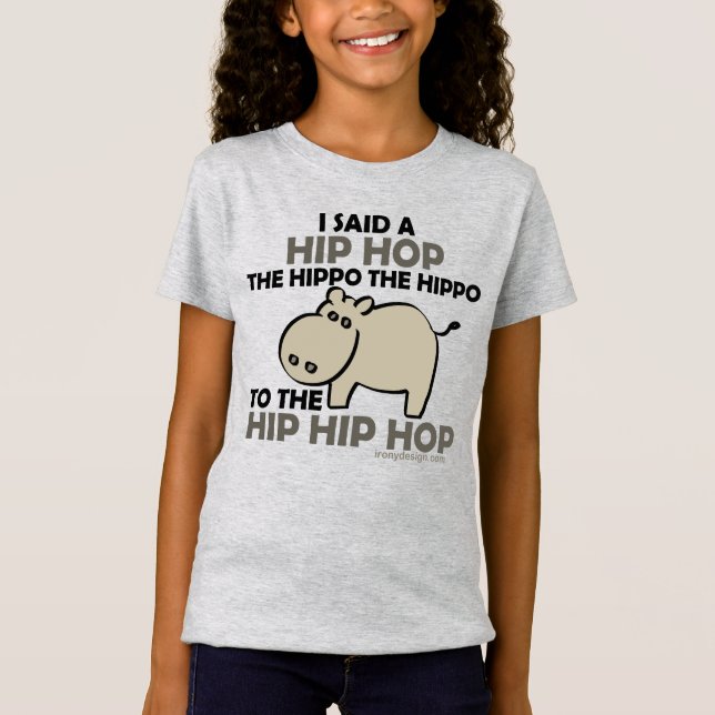 Camiseta Dije el hipopótamo de Hip Hop (Anverso)
