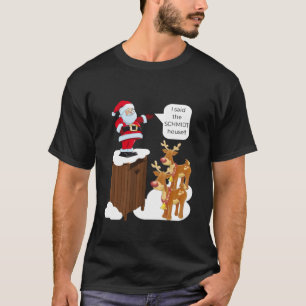 Camiseta Dije la diversión de la casa Schmidt Navidad Santa