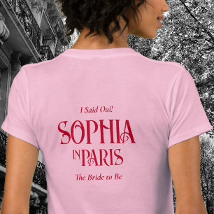 Camiseta Dije oui! La chica que estará en París para desped