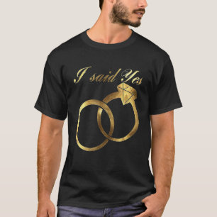 Camiseta Dije Sí Anillo de Compromiso Fiesta de Compromi