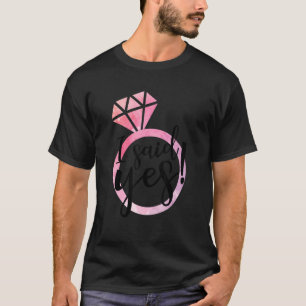 Camiseta Dije Sí Boda De La Red De Participación Cuta Anunc