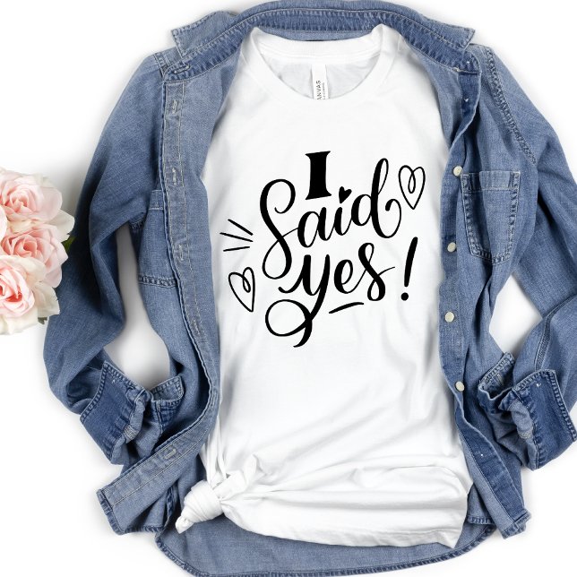 Camiseta Dije Sí Graciosa Blanca Bachelorette T Shirt (Subido por el creador)