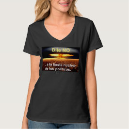 Camiseta Dile NO  a la fiesta nuclear   de los políticos.