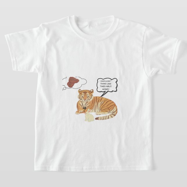 Camiseta Dilema divertida de tigre y conejito - Cómic de an (Distribución)