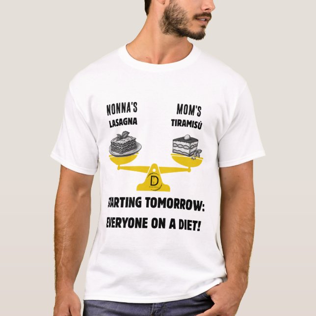 Camiseta Dilema Familiar Personalizado: Equilibrio entre La (Anverso)