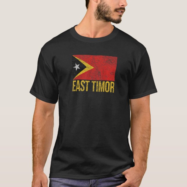 Camiseta Dili, bandera de Timor Oriental (Anverso)