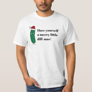 Camiseta Dill de Navidad con sombrero de Santa