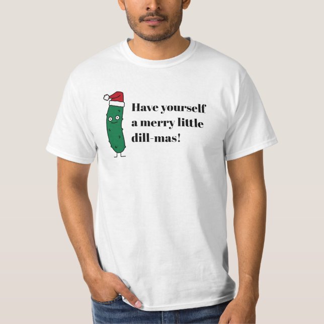 Camiseta Dill de Navidad con sombrero de Santa (Anverso)
