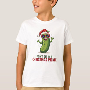 Camiseta Dill de Navidad Divertido con Sombrero de Santa